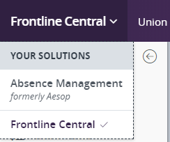 Frontline/Absence Management Toggle  